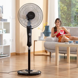 Inde Ventilador De Pie Innovagoods Breezinn Negro 45 W