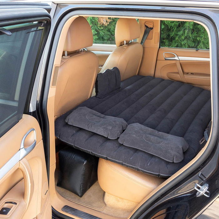 Innovagoods Colchón Hinchable Coche Roleep V0103712 para Asiento Trasero, Camping y Playa - Gris 132.5 x 72 x 40 cm
