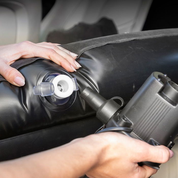 Innovagoods Colchón Hinchable Coche Roleep V0103712 para Asiento Trasero, Camping y Playa - Gris 132.5 x 72 x 40 cm