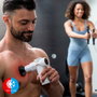 Innovagoods Pistola de Masaje Muscular con Calor y Frío, 6 Cabezales y 6 Velocidades