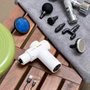 Innovagoods Pistola de Masaje Muscular con Calor y Frío, 6 Cabezales y 6 Velocidades