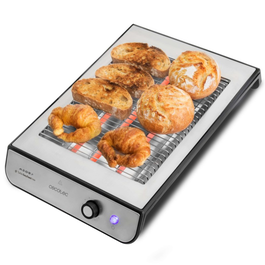 Cecotec Turbo EasyToast Inox Tostadora 900 W Negro, Plata