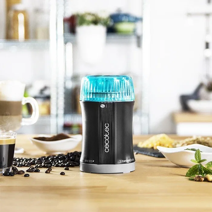 Cecotec TitanMill 200 Molinillo de Café y Especias Negro, Azul