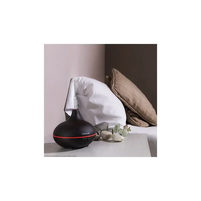 Cecotec Humidificador ultrasónico y difusor de aromas Pure Aroma 150, 0.15L, Negro, Temporizador 3h, 7 colores LED - Modelo 05285