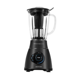CECOTEC Power Black Titanium 1800 Smart - Batidora de vaso americana 1.8L, 1800W, 6 cuchillas titanio negro, programas automáticos, jarra termorresistente, Negro