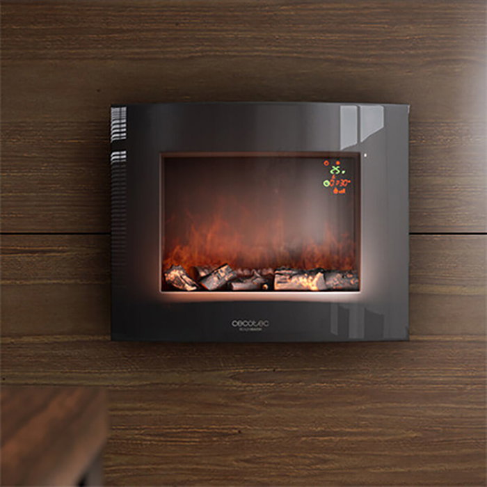 Chimenea Eléctrica Decorativa de Pared Cecotec Warm 2600 Curved Flames 1000 - 2000 W Chimenea Eléctrica Decorativa de Pared Cecotec Warm 2600 Curved Flames 1000 - 2000 W