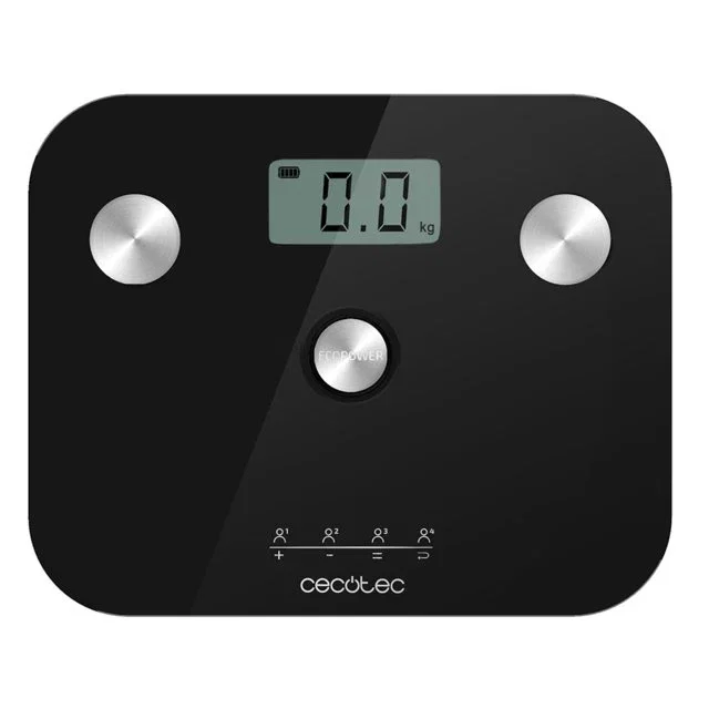 Cecotec Surface Precision EcoPower 10100 Full Healthy - Báscula Personal Electrónica sin Pilas con Análisis Corporal Completo para 4 Usuarios, Pantalla LCD, 180 kg, Negro Cecotec Surface Precision EcoPower 10100 Full Healthy - Báscula Personal Electrónica sin Pilas con Análisis Corporal Completo para 4 Usuarios, Pantalla LCD, 180 kg, Negro