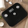Cecotec Surface Precision EcoPower 10100 Full Healthy - Báscula Personal Electrónica sin Pilas con Análisis Corporal Completo para 4 Usuarios, Pantalla LCD, 180 kg, Negro