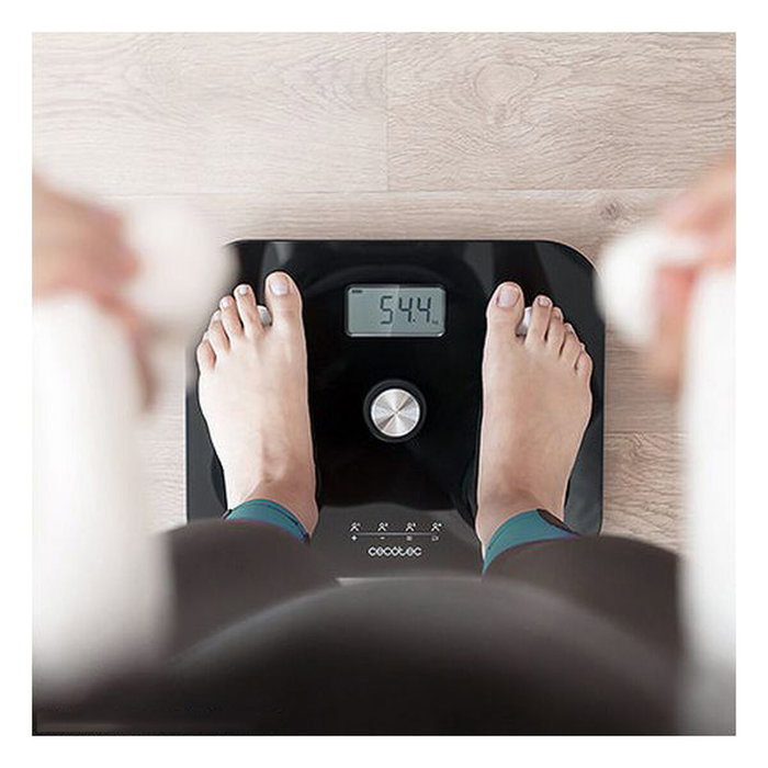 Cecotec Surface Precision EcoPower 10100 Full Healthy Plaza Báscula Personal Electrónica Negro EcoPower Análisis Corporal 180kg Pantalla LCD