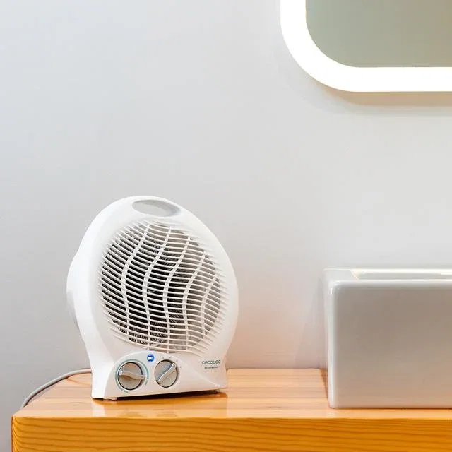 Cecotec Termoventilador Calefactor Ready Warm 9790 Force, 2000 W, 3 Modos (Ventilador/Eco/Turbo), Temperatura Regulable, Calor Rápido, Blanco, Cobertura hasta 15 m²