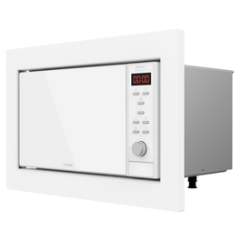 Cecotec 01388 Microondas Integrado Blanco con Grill 23 L 900 W - Digital, 9 Funciones Preconfiguradas, Descongelación por Peso, Acero Inoxidable