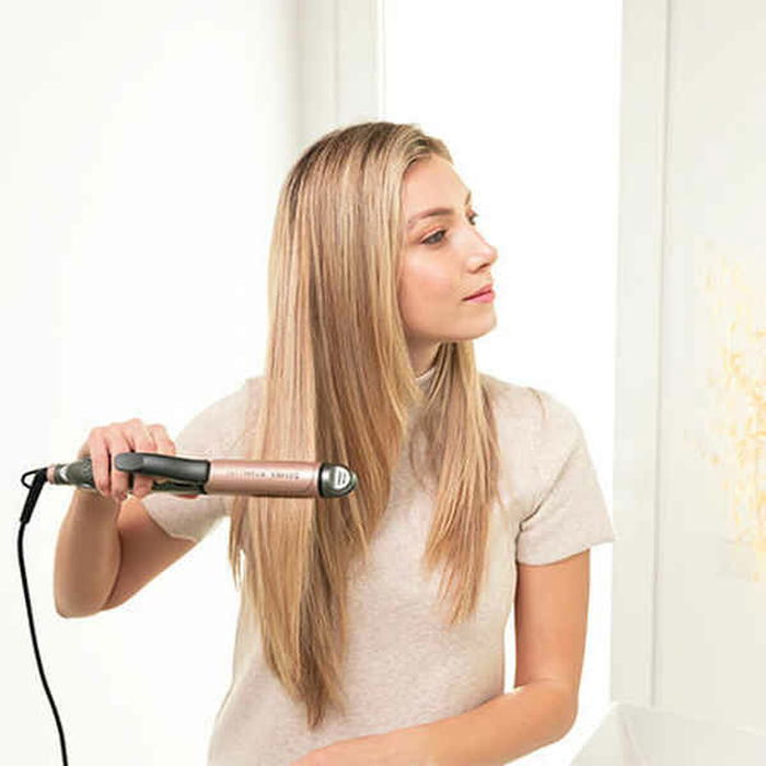 Cecotec Bamba RitualCare 1000 Ceramic 2in1 Plancha de Pelo Caliente Gris Rosa 82W Cable 2m