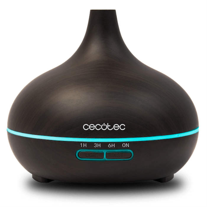 CECOTEC Pure Aroma 300 Yin Humidificador Ultrasónico Negro y Madera