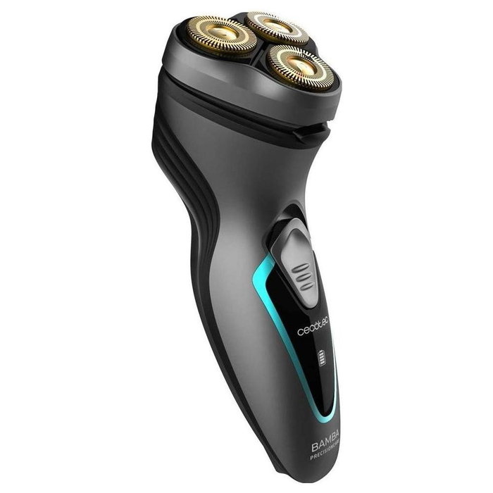 Cecotec Bamba PrecisionCare Titanium PerfectCut Afeitadora Rotativa Titanio 3D Head<|image><|image><tool_call|>