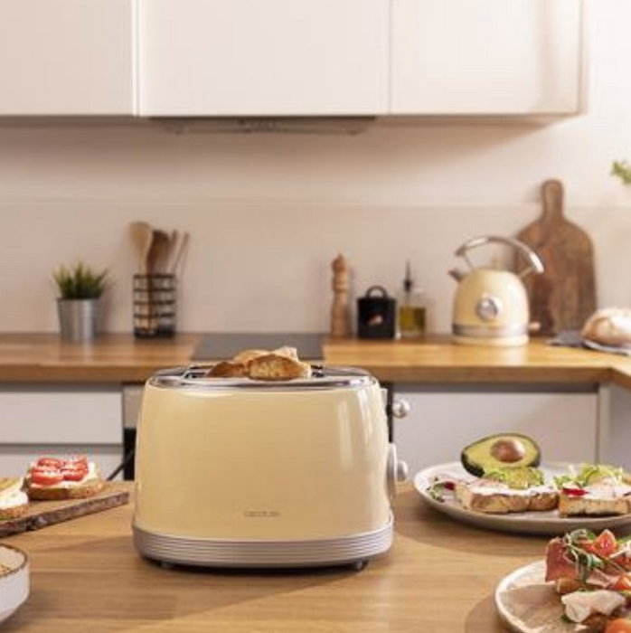 Cecotec Vintage 800 Tostadora Amarilla 850W Cecotec Vintage 800 Tostadora Amarilla 850W