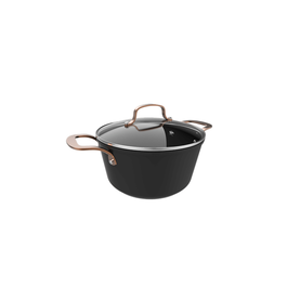 Cecotec 01102 Cacerola Polka Fantasy Pot Golden, 7,1 L, Negro, Antiadherente Teflon Platinum Plus, Full Induction
