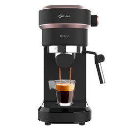 Cecotec 01630 Cafetera Eléctrica Semi-Automática de Espresso, 20 Bares, con Vaporizador, 1.1 L, 1350 W, Acero Inoxidable Negro, Thermoblock, Ideal para 2 Cafés e Infusiones