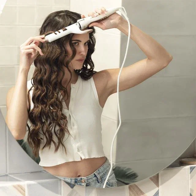 Rizador para el pelo cecotec bamba surfcare curly blanco