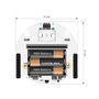 Micro:bit Robot Coche Intelligent Cutebot Kit Voiture Programmable avec Capteurs Ultrasons Suiveur de Ligne IR