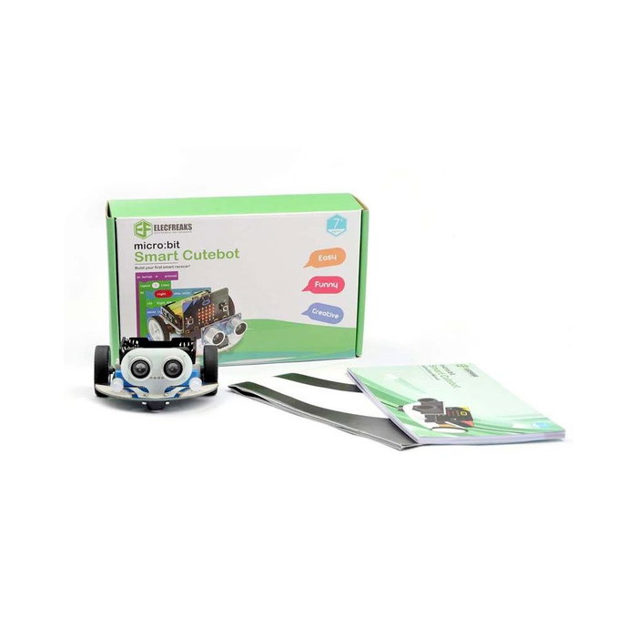 Micro:bit Robot Coche Intelligent Cutebot Kit Voiture Programmable avec Capteurs Ultrasons Suiveur de Ligne IR