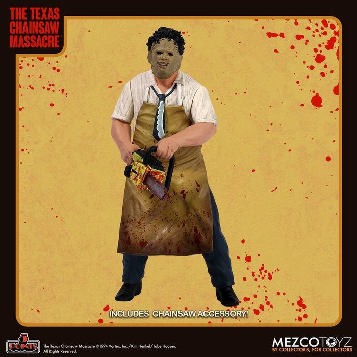MEZCO TOYZ Figurine Leatherface - Massacre à la Tronçonneuse (Texas Chainsaw Massacre) - 9,5 cm