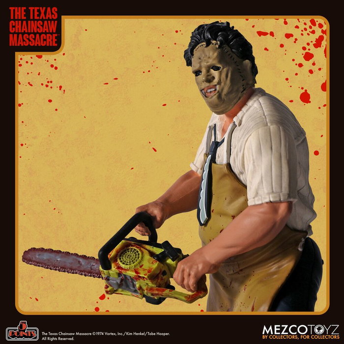 MEZCO TOYZ Figurine Leatherface - Massacre à la Tronçonneuse (Texas Chainsaw Massacre) - 9,5 cm