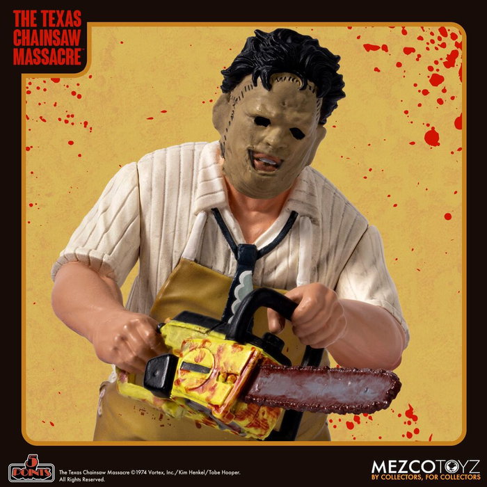 MEZCO TOYZ Figurine Leatherface - Massacre à la Tronçonneuse (Texas Chainsaw Massacre) - 9,5 cm