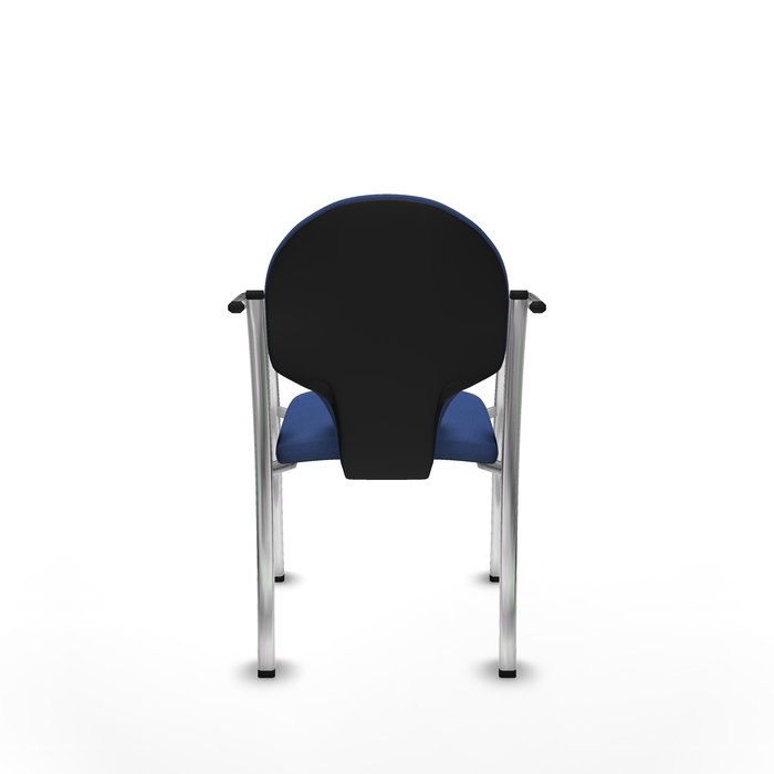 Silla Hellín tapizada con Tela color Azul marino. Brazos fijos Silla Hellín tapizada con Tela color Azul marino. Brazos fijos