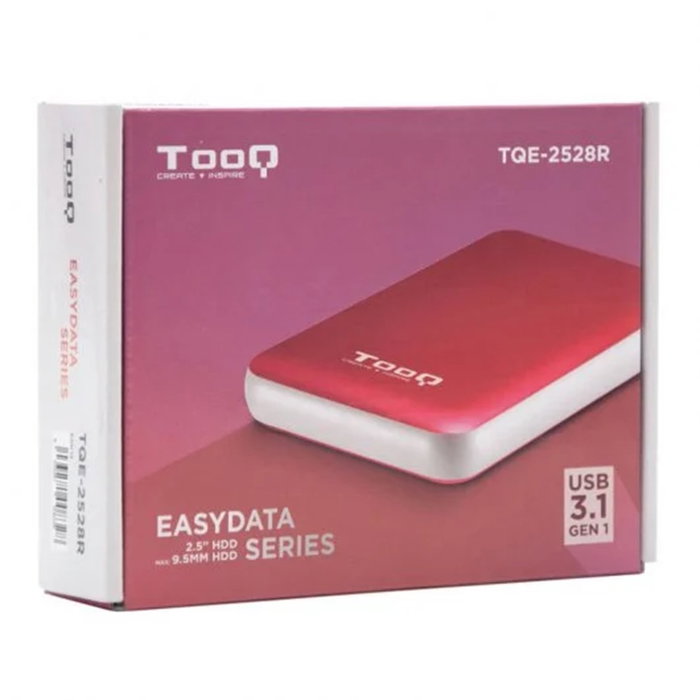 Tooq Tqe-2528R Boîtier Externe pour Disque Dur 2.5 Pouces SATA vers USB 3.1 Gen1 UASP