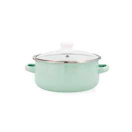 Quid Casserole en Acier Émaillé Cocco Vert 18 cm (6 Unités)