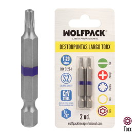 WOLFPACK LINEA PROFESIONAL Embout pour vis long Torx T-20