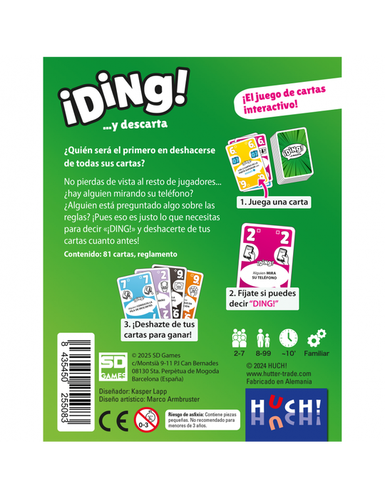 Sd games DING! Jeu de cartes familial et rapide à partir de 8 ans Sd games DING! Jeu de cartes familial et rapide à partir de 8 ans