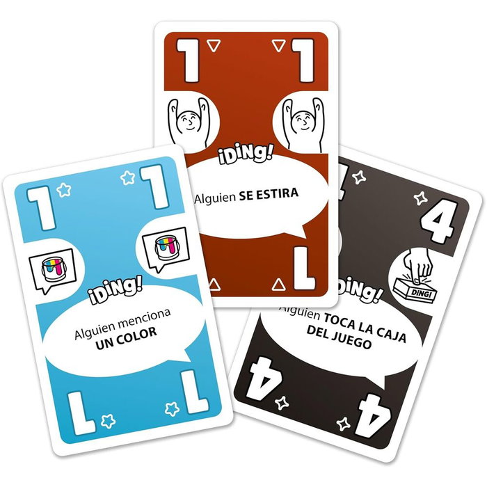 SD GAMES Jeu de société Ding en espagnol - Jeu de cartes rapide - 2 à 7 joueurs - Durée de partie 10 min - À partir de 8 ans SD GAMES Jeu de société Ding en espagnol - Jeu de cartes rapide - 2 à 7 joueurs - Durée de partie 10 min - À partir de 8 ans
