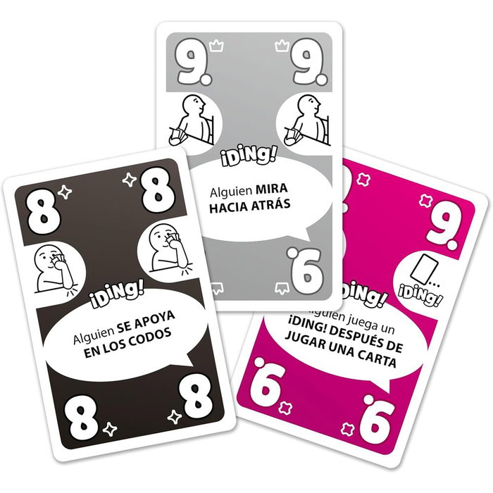 SD GAMES Jeu de société Ding en espagnol - Jeu de cartes rapide - 2 à 7 joueurs - Durée de partie 10 min - À partir de 8 ans SD GAMES Jeu de société Ding en espagnol - Jeu de cartes rapide - 2 à 7 joueurs - Durée de partie 10 min - À partir de 8 ans