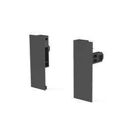 HERRAJES ALK Jeu de fixation frontale QUBE H90 finition anthracite
