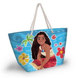 KARACTERMANIA - Sac de Plage Disney Vaiana Moana - 37 x 52 x 17 cm avec Compartiment à Fermeture Éclair et Deux Anses