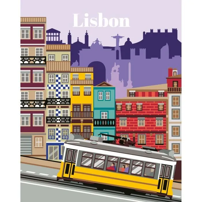 Ravensburger 25522 CreArt - Peinture par numéros adulte Lisbon 24x30 cm - Activité créative et détente - À partir de 12 ans