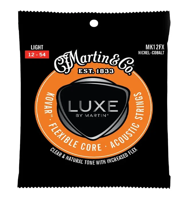 Martin Jeu de cordes Acoustique Luxe Kovar Sp Flexible Core Light 12-54