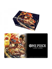 Bandai rojo Tapete y caja almacenamiento One Piece Portgas D. Ace
