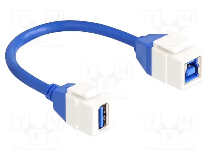 DELOCK Module USB Keystone USB A et USB B, bleu DELOCK Module USB Keystone USB A et USB B, bleu
