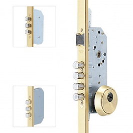 Tesa Serrure de sécurité TLB35SCLE Or Entrée 50mm Serrure 40mm Sans Cylindre