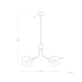 Lampe À Suspension Neuquen en métal et verre