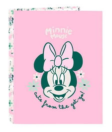 Safta Classeur à anneaux Minnie Mouse Minty 4 anneaux mixtes 26,5x33x4 cm