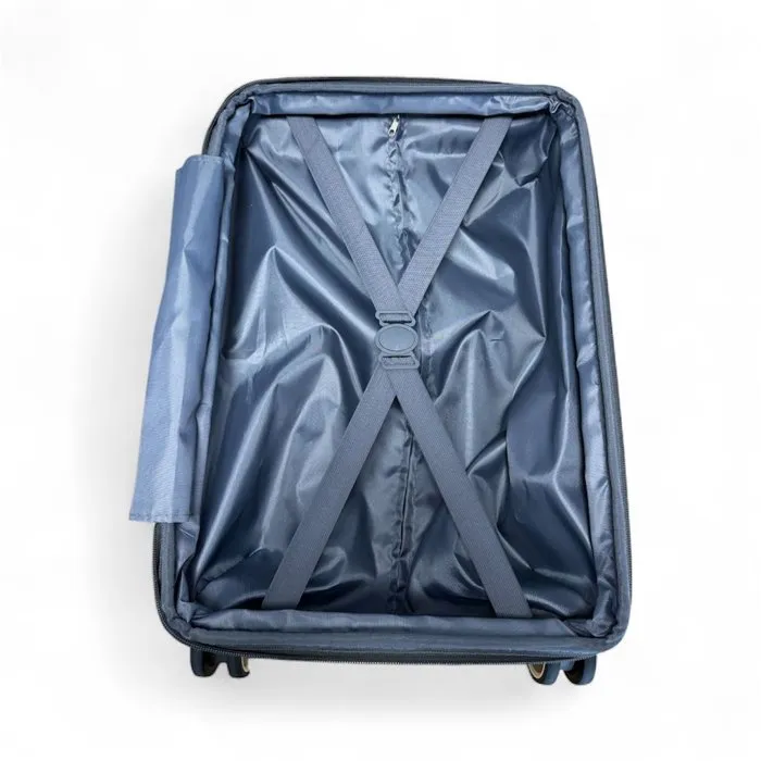 Swiss Fly Valise cabine Blanc perle avec compression sous vide