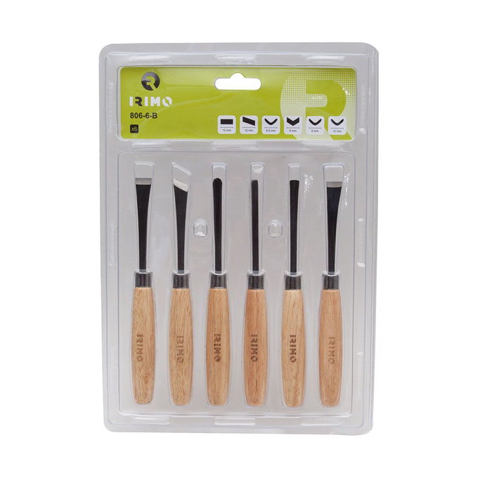 Lot de ciseaux à bois Irimo Acier 6 Pièces