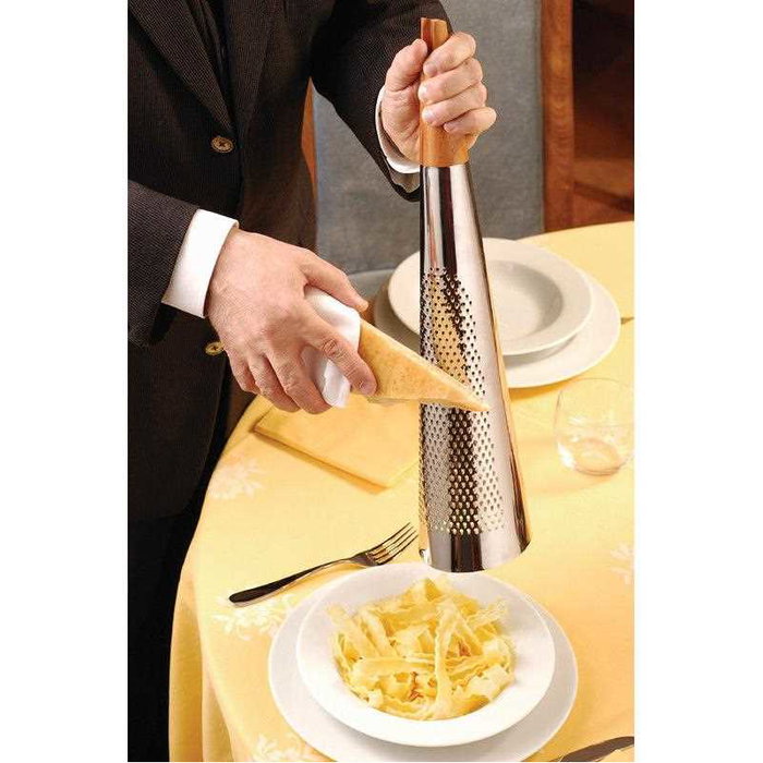 Alessi RS08 Râpe à fromage 'Todo' Gigante en acier et bois - Design Richard Sapper