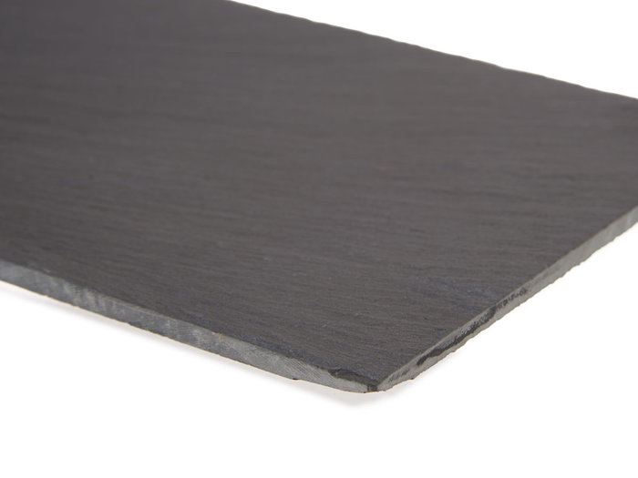 Kinvara Plateau à Apéritif Rectangulaire en Ardoise Noire 30x15 cm (Set de 24)