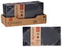 Kinvara Plateau à Apéritif Rectangulaire en Ardoise Noire 30x15 cm (Set de 24)