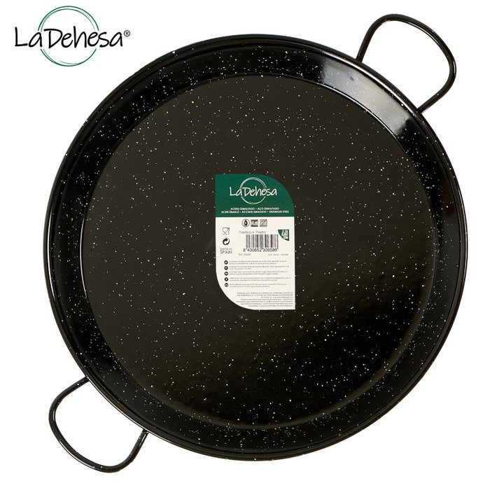 La Dehesa Paellera en acier émaillé 50 cm 13 portions noir (Set de 4)