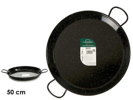 La Dehesa Paellera en acier émaillé 50 cm 13 portions noir (Set de 4)